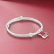 Sterling Silver Premium Red Teddy Bear Baby Kada