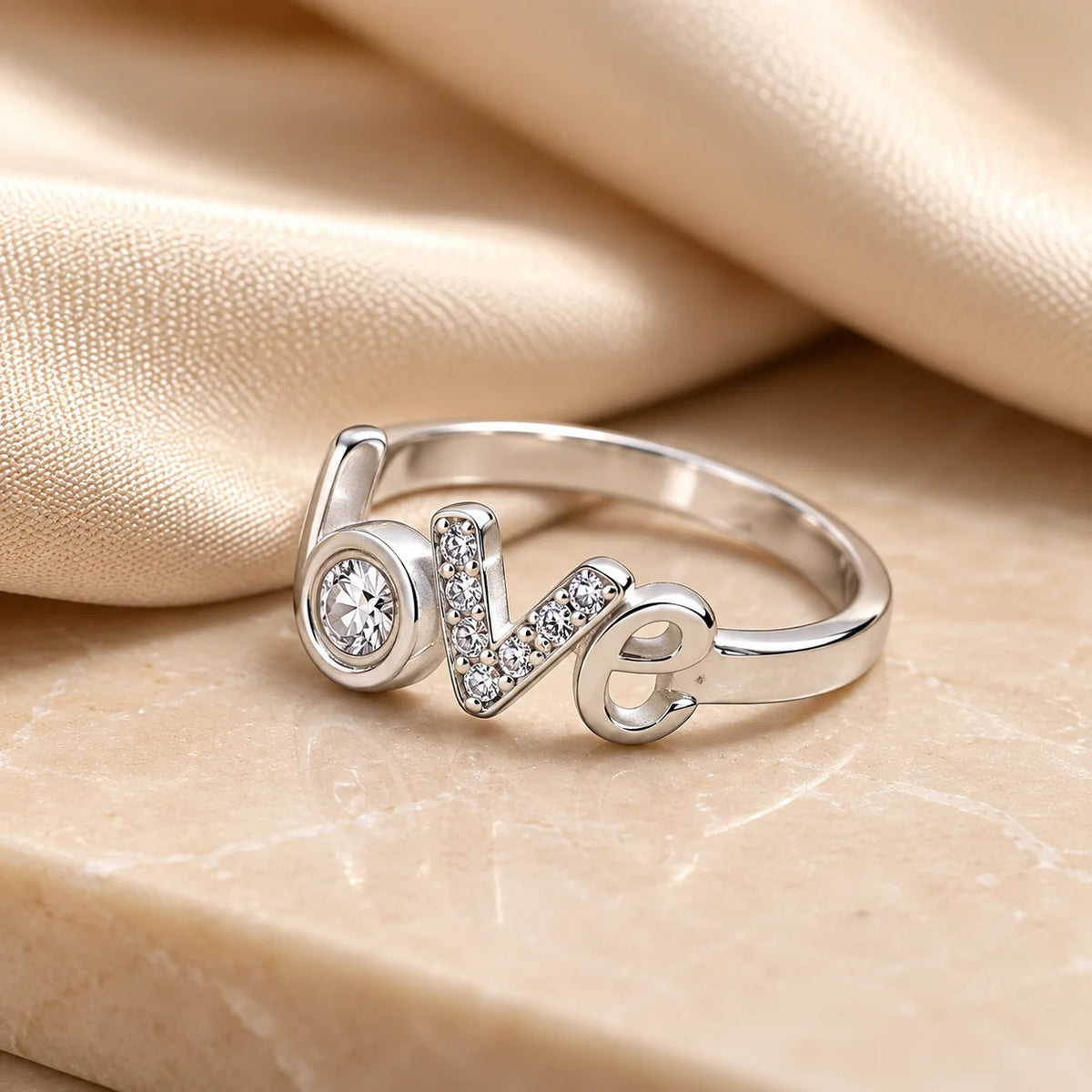 Sterling Silver Lots Of Love Couple Ring