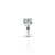 Sterling Silver Tilted Square CZ Stone Mangalsutra for Her