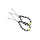Silver Black and Silver Beads with Center Duck Anklet for Girls