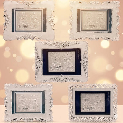 999 Silver Lakshmi Ganesh Decorative Frame