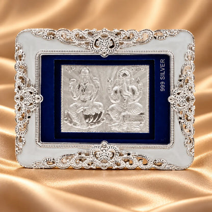 999 Silver Lakshmi Ganesh Decorative Frame