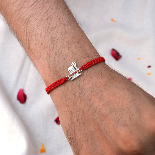 Mahadev Shivling Silver Rakhi