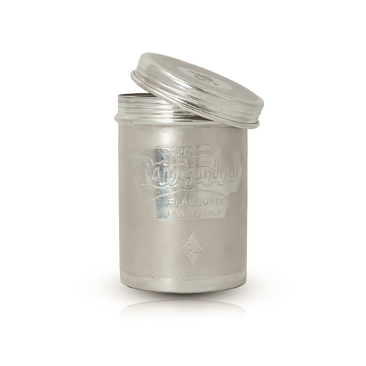 Elegant silver small container designed for storing mouth fresheners