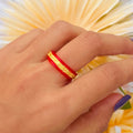 Beautifully designed gold ring for girls with intricate details.