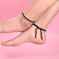 Delicate Thread Anklet with Tiny Silver Charms