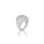 Men's Designer Silver Ring with Cubic Zirconia Stone