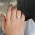 Silver Ring with Large Diamond-Cut Stone