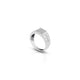 Silver ring for boys featuring bold square stones in a stylish design