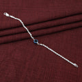 Sleek Chain Evil Eye Silver Bracelet
