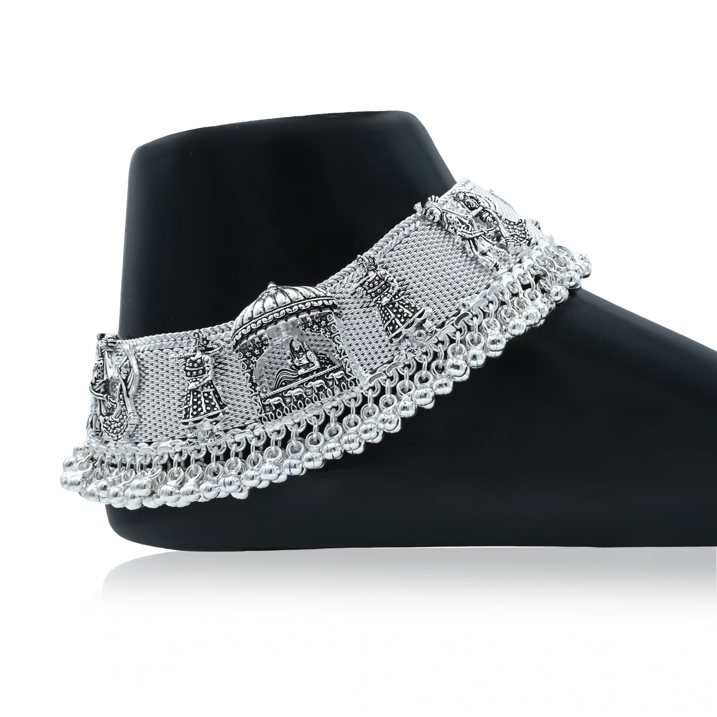 30 Gram Payal Rate White Metal Payal 22-24 Cm, Silver, 20-30 Grams