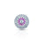 Stylish silver ring adorned with vibrant purple stones, designed for girls