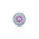 Stylish silver ring adorned with vibrant purple stones, designed for girls