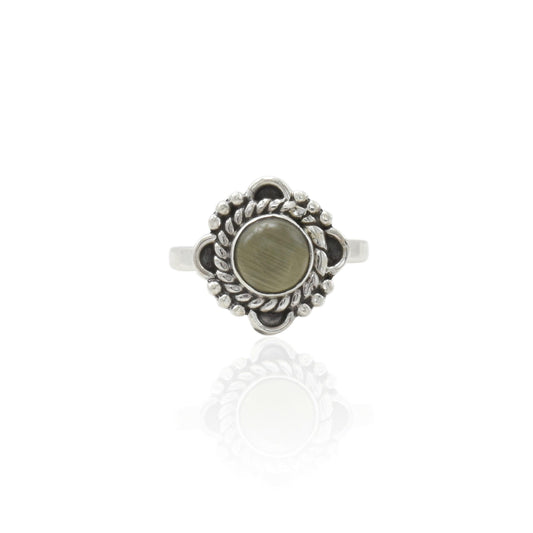 Elegant sterling silver ring for women featuring a stunning smoky quartz gemstone