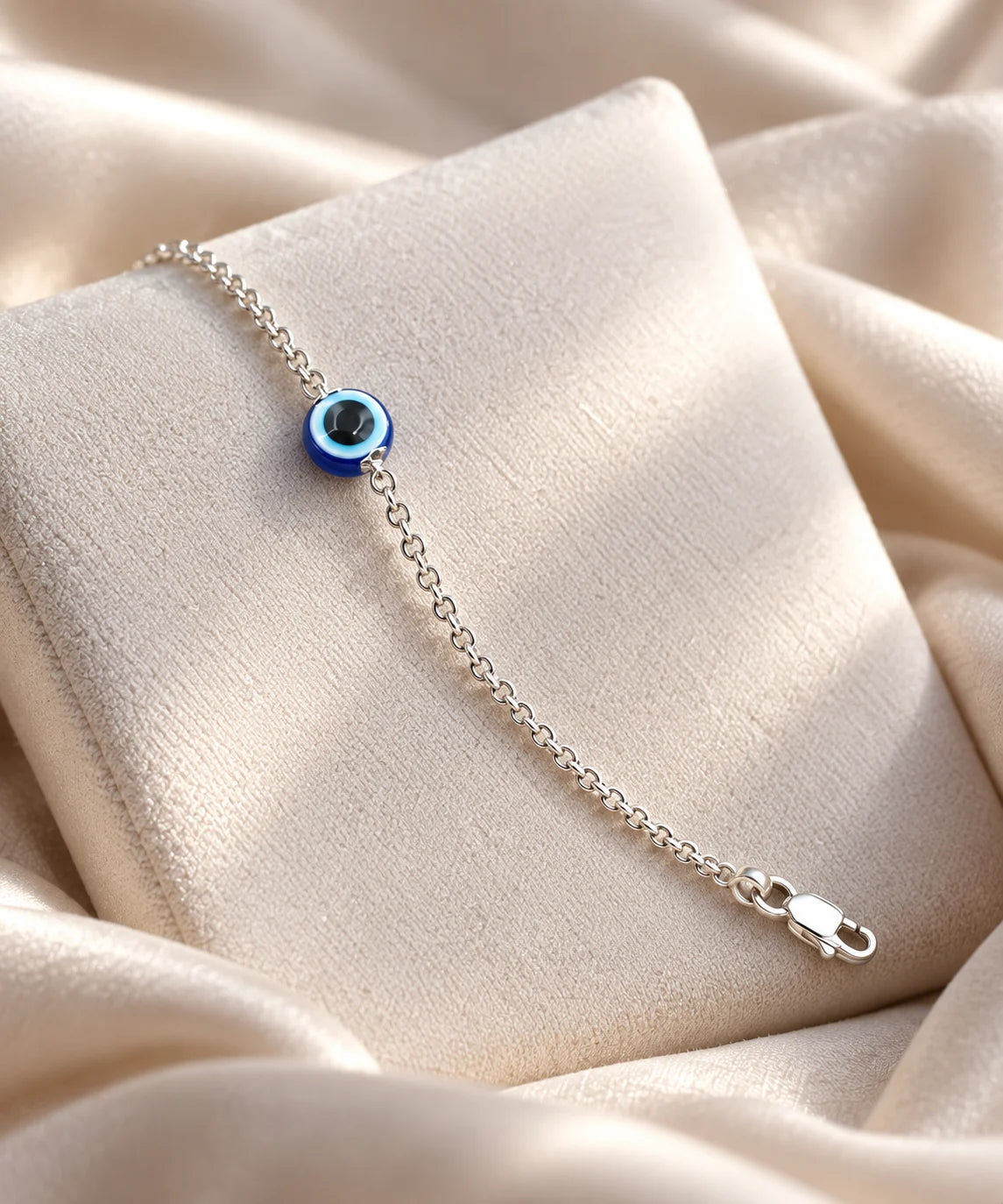 Stylish Evil Eye Silver Bracelet for Everyday Protection for women