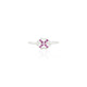 Silver Radiant Minimal Pink Gems Girls Ring