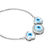 Sterling Silver Solitaire Elegant Evil Eyes Girls Bracelet