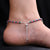 Silver Beautiful Pink &amp; Green Beaded Birds Charm Girls' Anklets