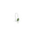 Silver Light Green Gem Stone Flower Design Nosepin for Girls