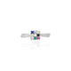 Silver Attractive Colorful Gems Girls Ring