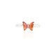 Silver Swing Orange Butterfly Ring