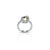 Sterling Silver Round Yellow Stone with Small Heart Design Ring for Girls