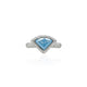 Silver Scrumptious Shiny Sky Blue Stone Ring