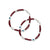 Stylish silver bracelet with red beads and an evil eye symbol for good luck