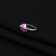 Silver Pink Fish Baby Ring