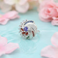 A Beautifully Crafted Silver Ring with Center Blue Stone
