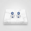 Artistic Blue Stone Earring Design