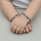 Baby Nazariya Black Beads Silver Bracelet with Drops
