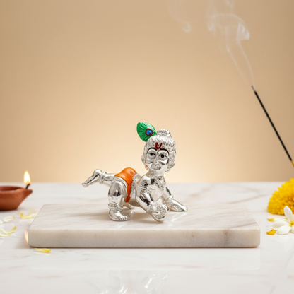 Bal Krishna Silver Idol – 3 Colour Options, 1 Pc