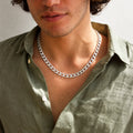 Beautiful And Sharp Silver Cuban Chain for Boys
