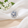 Beautiful Design Blue Gemstone Silver Ring
