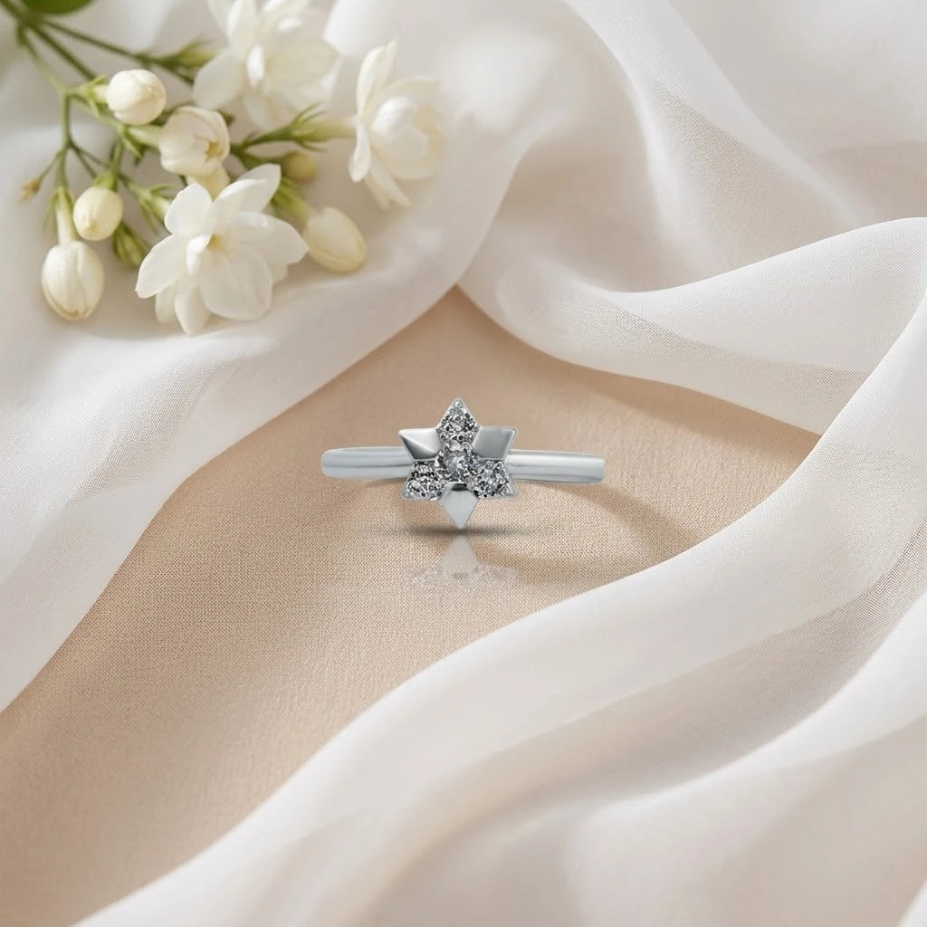 Beautifully Designed Silver Star Ring