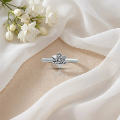 Beautifully Designed Silver Star Ring