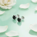 Black Gemstone Sterling Silver Earrings