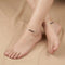 Black & Silver Beads Silver Anklet