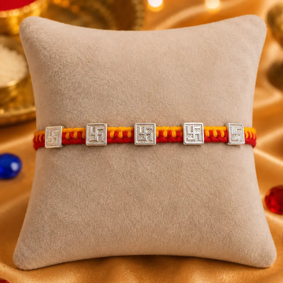 Blessed Swastik Buds Rakhi