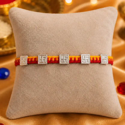 Blessed Swastik Buds Rakhi