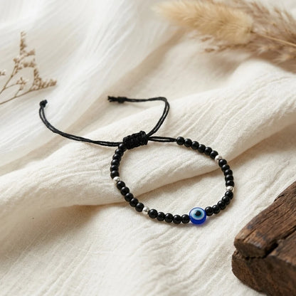 Blue Evil Eye Protection Beaded Bracelet