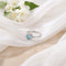 Blue Topaz Heart Silver Ring For Girls