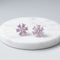 Blush in Silver Light Pink Stone Earrings