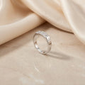 Bold Silver Signet Ring with Diamond Detailing