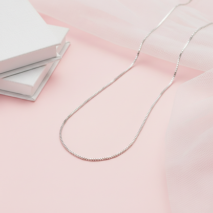 Box Design Silver Chain for Men & Women Pure Silver