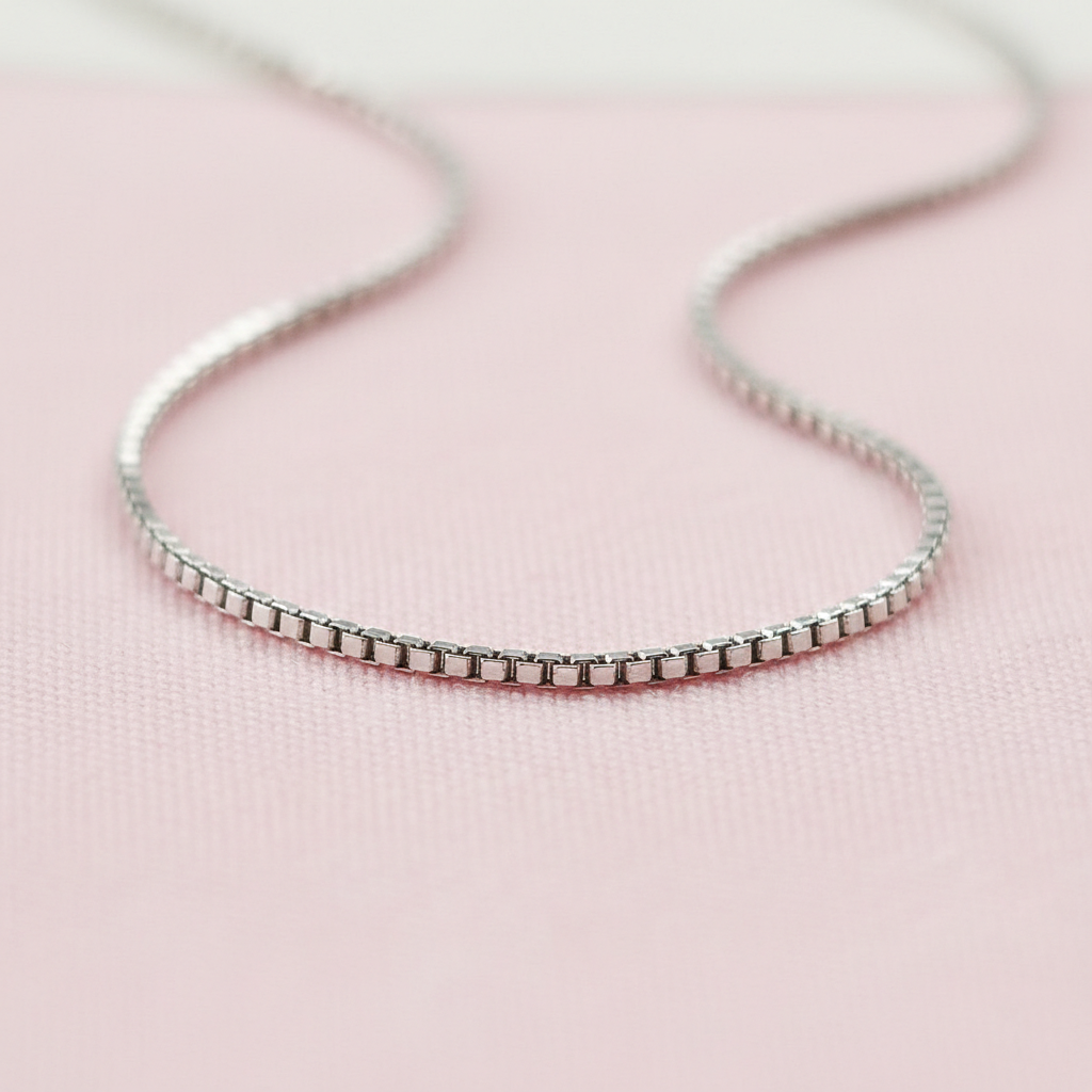 Box Design Silver Chain for Men & Women Pure Silver