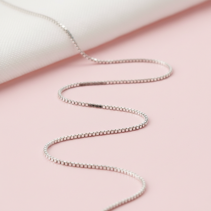 Box Design Silver Chain for Men & Women Pure Silver