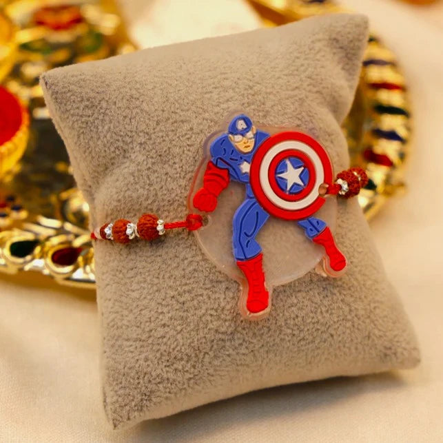 Captain America Kids Silver Rakhi