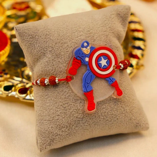 Captain America Kids Silver Rakhi